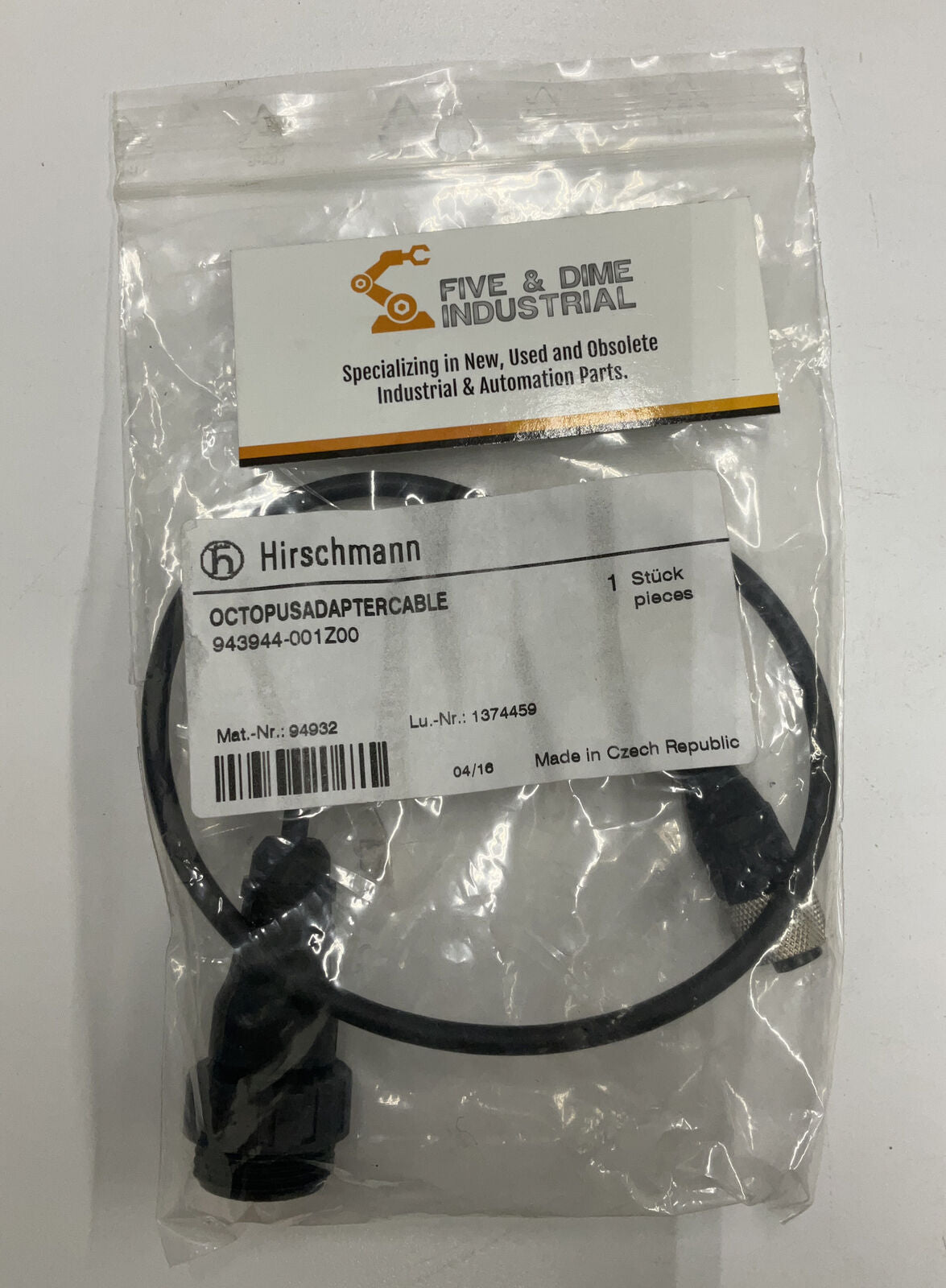Hirschmann New 943944-001Z00 Octopus Adapter Cable 94932 (RE119)