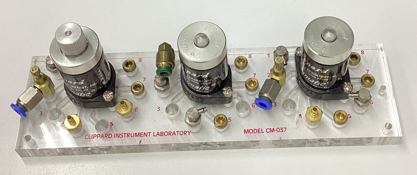 Clippard Instrument CM-037 Minimatic Three 3Way Valves / R301-R302-R332 (CL228)