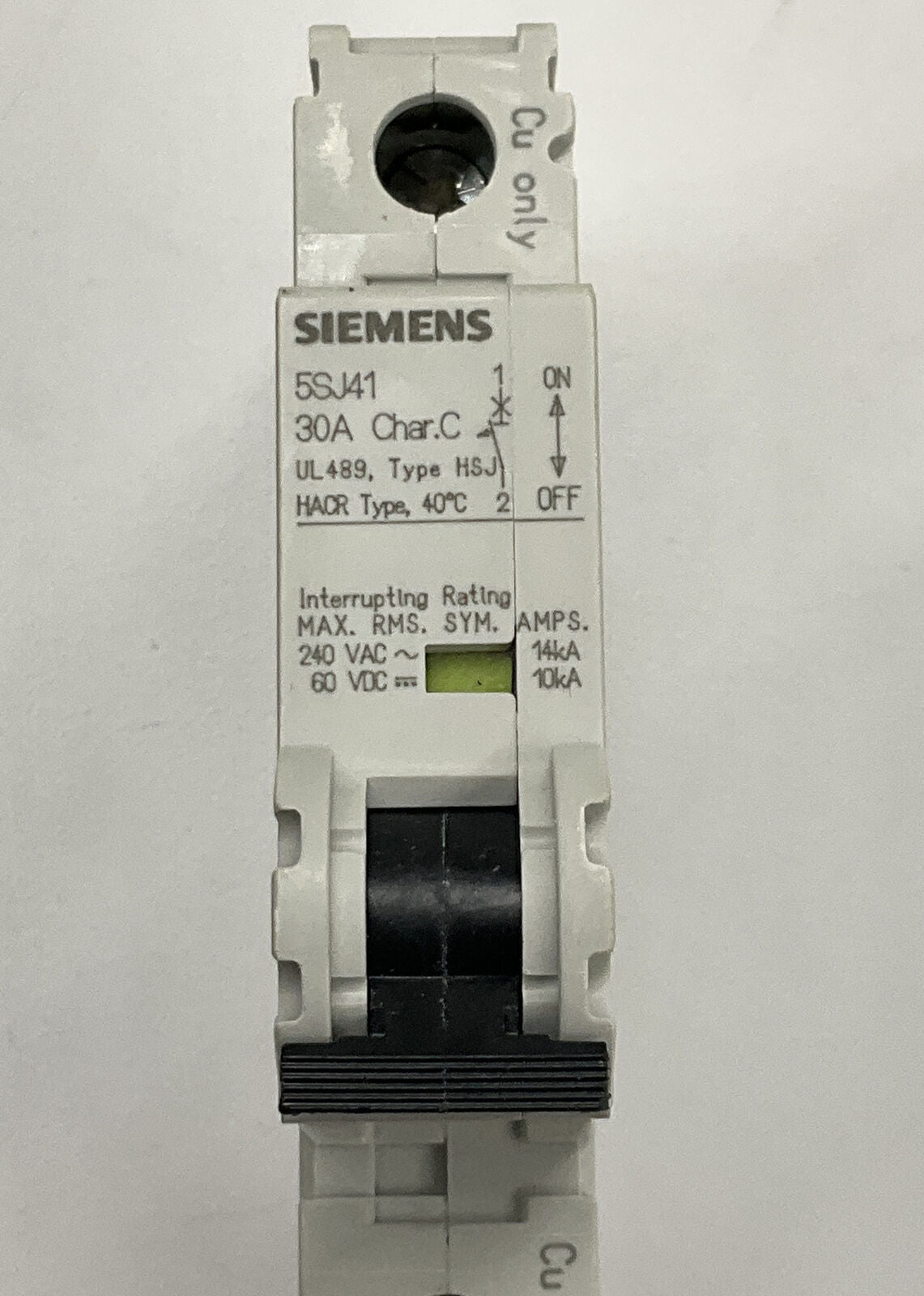 Siemens New 5SJ4130-7HG40 30 Amp Type HSJ Circuit Breaker DIN Mount (CL322) - 0