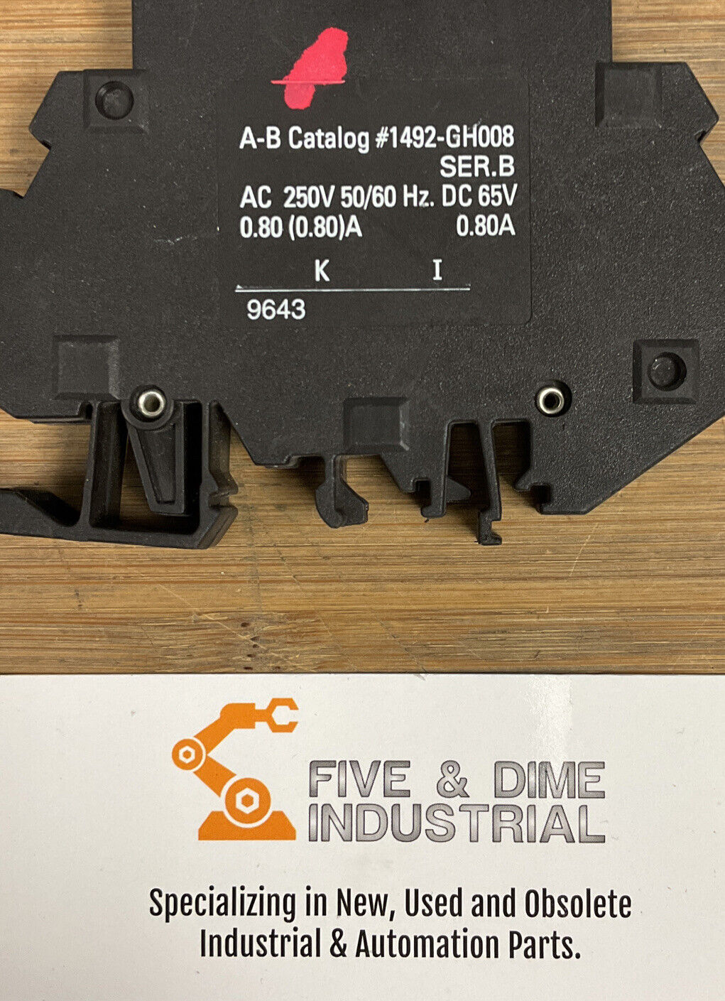Allen Bradley 1492-gh008 New Circuit Breaker 0.8 amps  250 vac (BL145) - 0