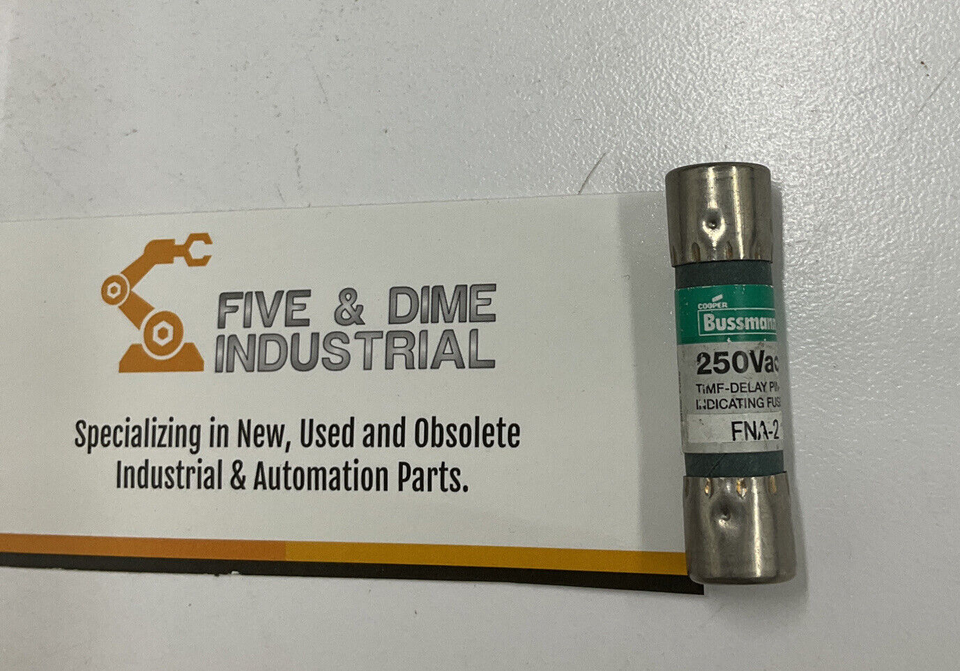 Bussmann FNA-2 Lot of 2 Time Delay Indicating Fuses 250VAC (YE131) - 0