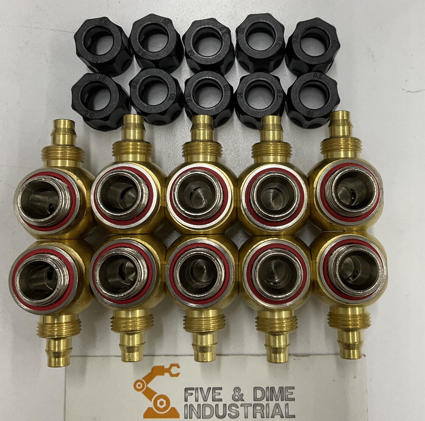 Eisele Pneumatic 34-0406KMS Lot of (10)  Fittings 8mm x3/8g (CL123)