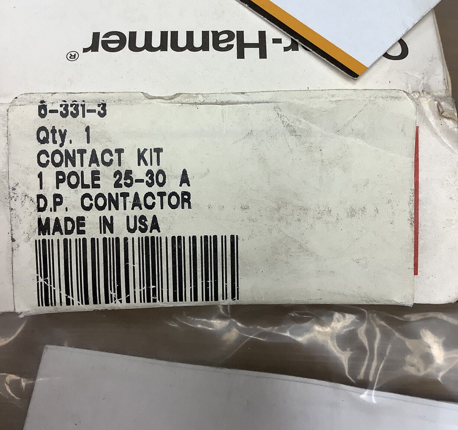 Cutler Hammer  6-331-3 Contact Kit for Definite Purpose Contactors (BL132)