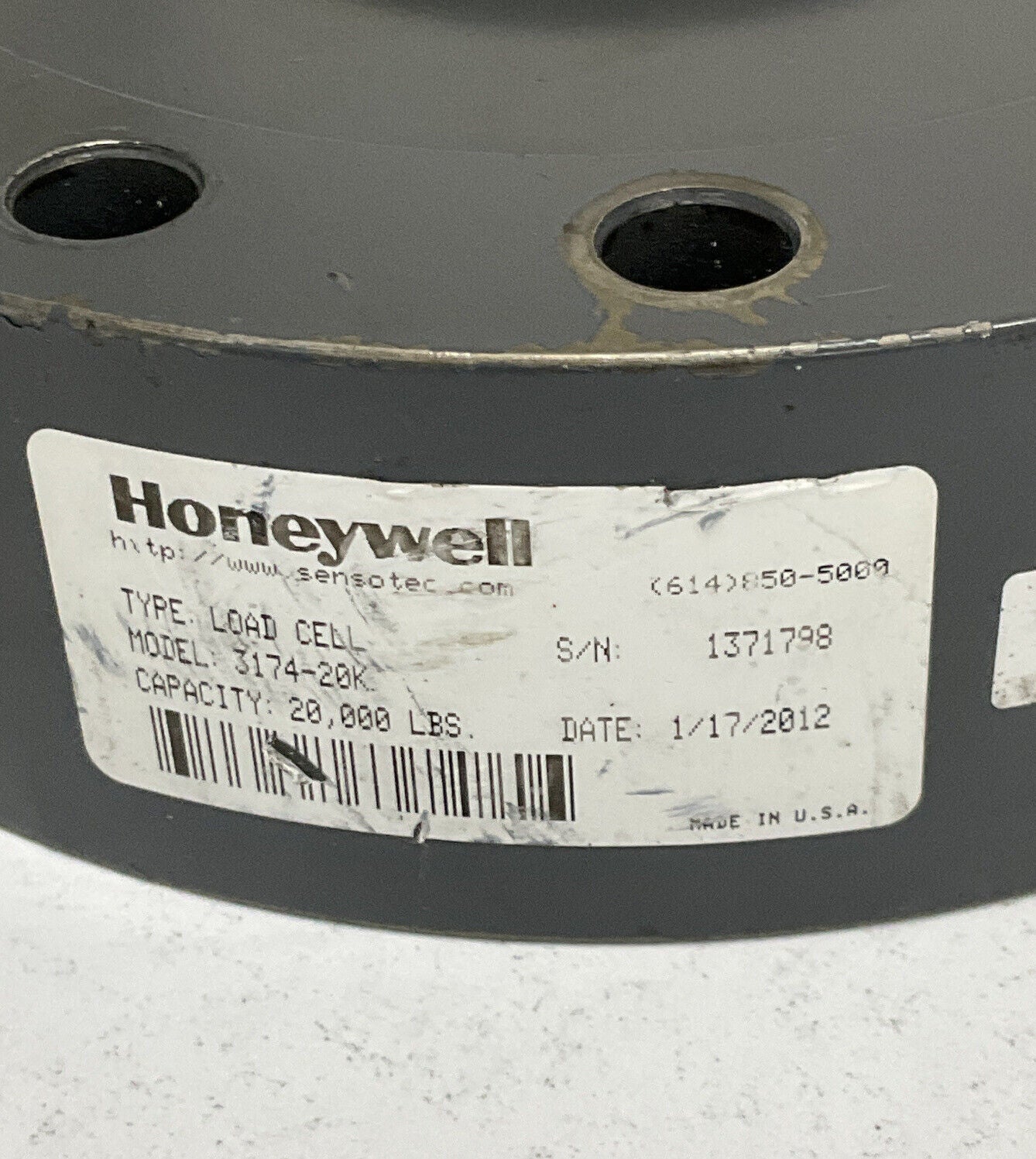Honeywell 3174-20K Load Cell 20,000 LBS - Actual Item Pictured (RE223) - 0
