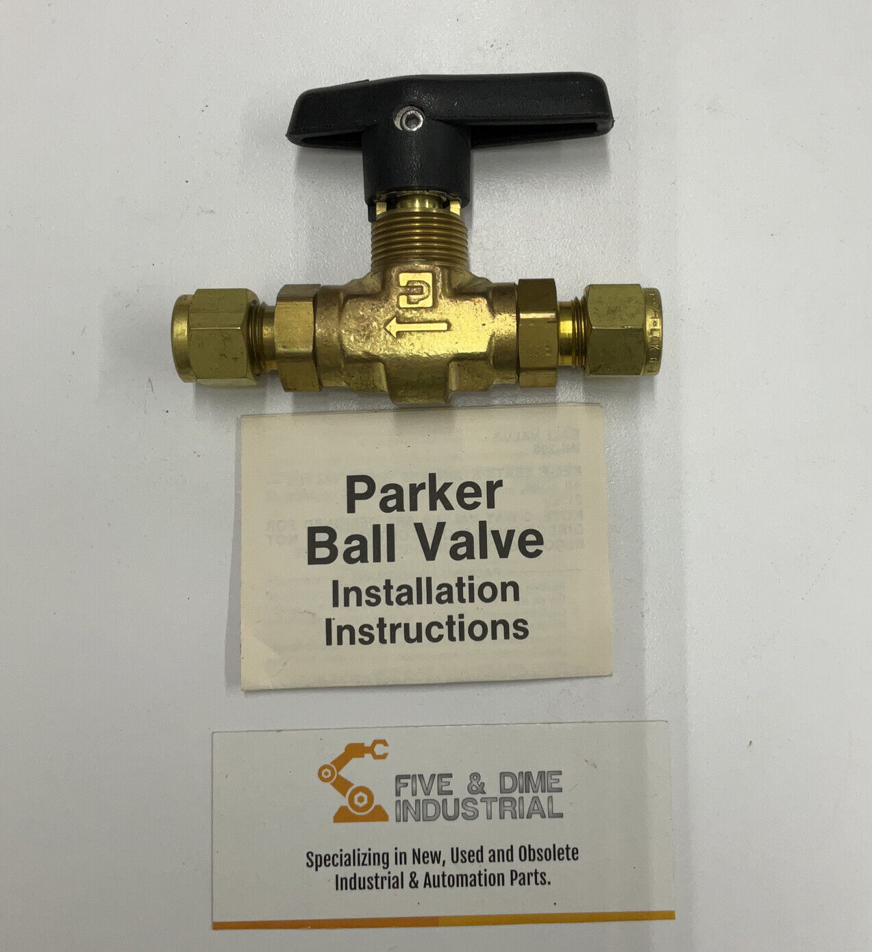 Parker 4A-B6LJ-BP New 1/4" Tube OD Brass Ball Valve (1500 Psi) PARKER  (CL104)