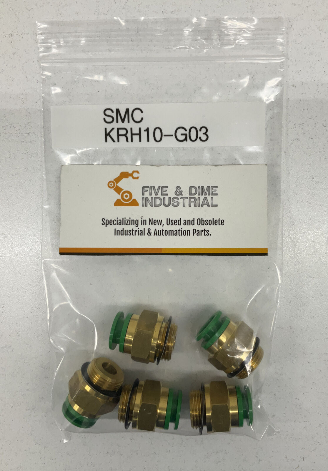 SMC KRH10-G03 Lot of 5  PUSH-IN-FITTINGS 10MM (GR157)