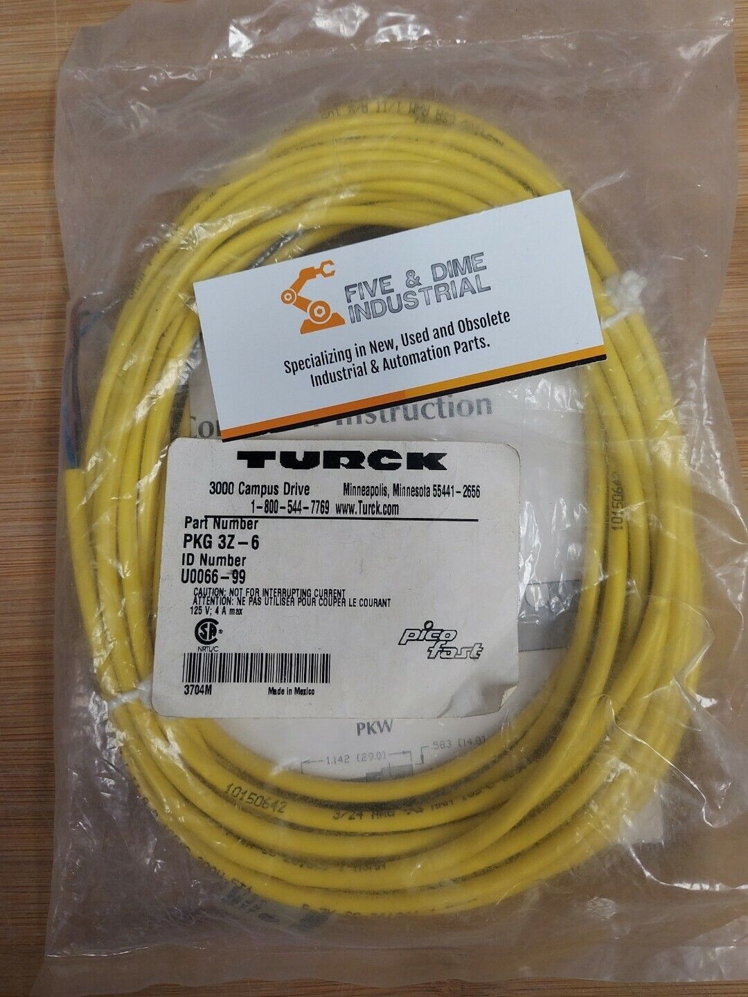 Turck PKG 3Z-6 PicoFast Sensor Cable / Cordset U0066-99   (CBL105)