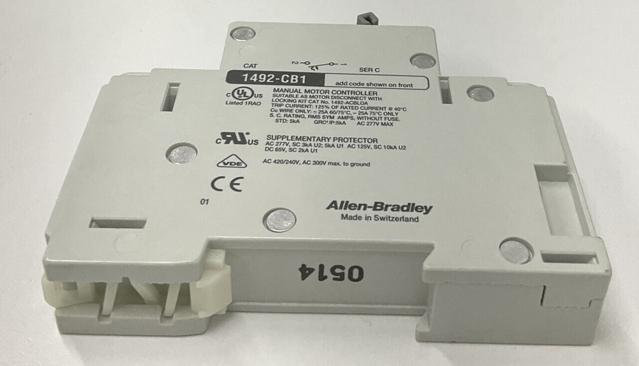 Allen Bradley 1492-CB1G040 Ser.C 4A Circuit Breaker (CL151) - 0