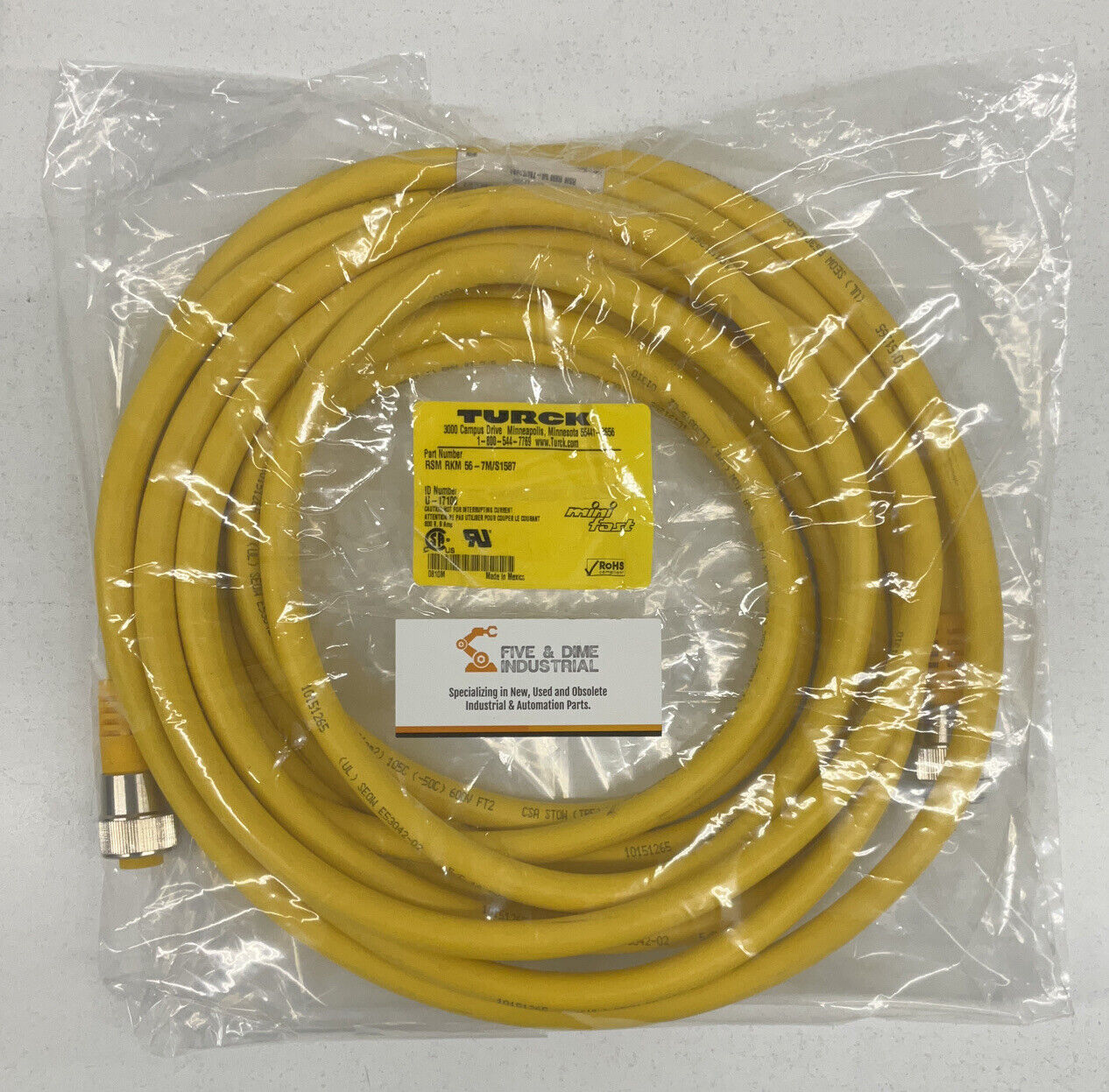 Turck RSM RKM 56-7M/S1587 Mini Fast Cable U-17100 (CBL135)