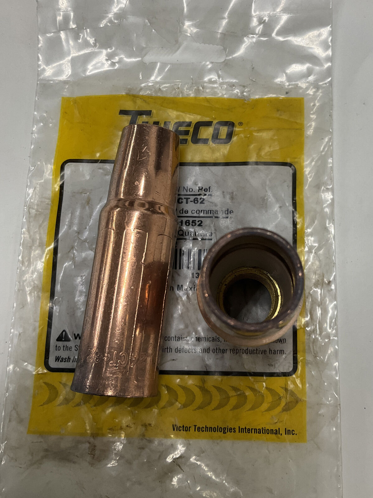 Victor Tweco EL24CT-62R Package of (2) Genuine Mig Welding Nozzle 0.625 (BK122)