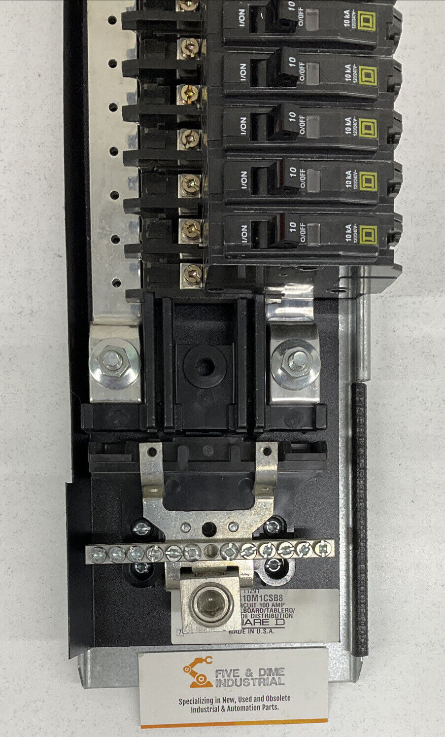 Square D NQM810M1CSB8 Panelboard  100A w/ (18) DP-4075 Circuit Breakers  OV108 - 0