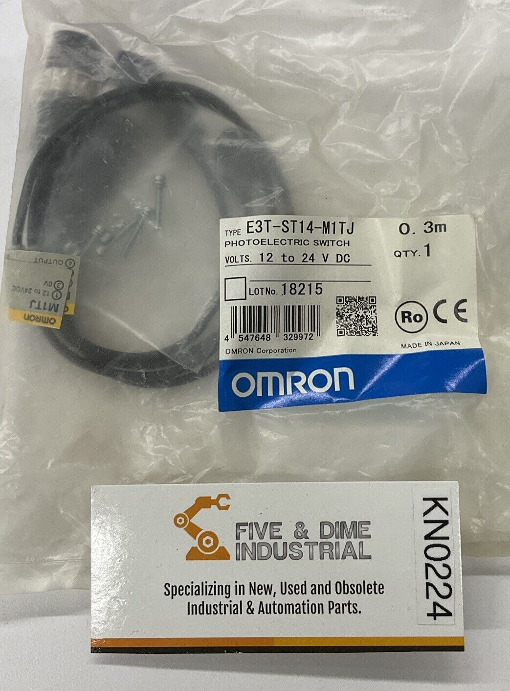 OMRON E3T-ST14-M1TJ New Photoelectric Switch 12-24 VDC 0.3M  (BL104)
