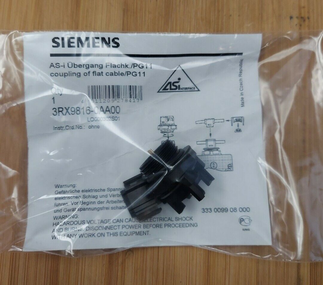 Siemens NEW 3RX9816-0AA00 AS-I CABLE ADAPTOR FK-PG11 (GR118)