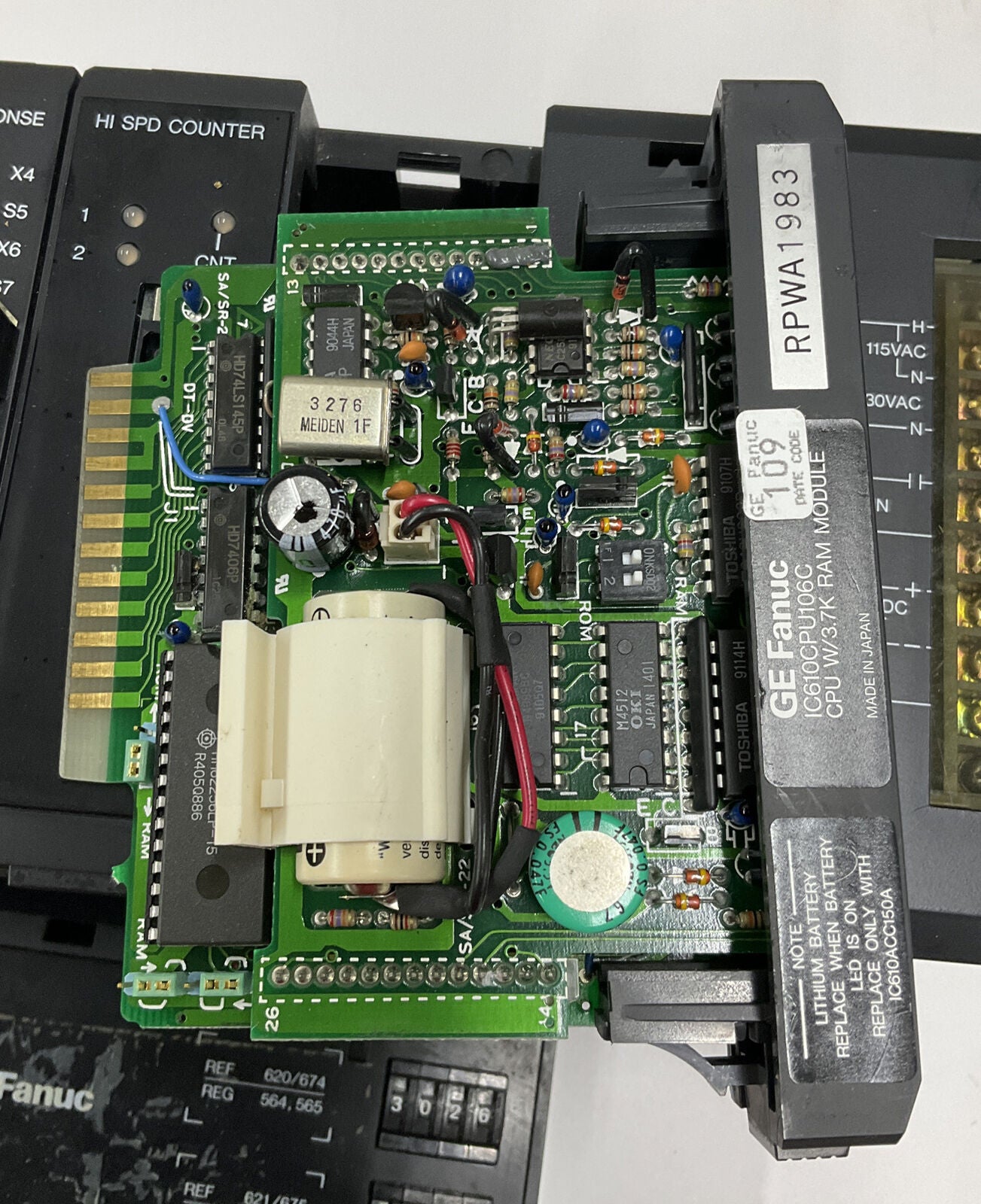 GE Fanuc IC610CPU106C 3.7K Ram w/ Modules & Timer/Counter Setpoint Unit (OV110)