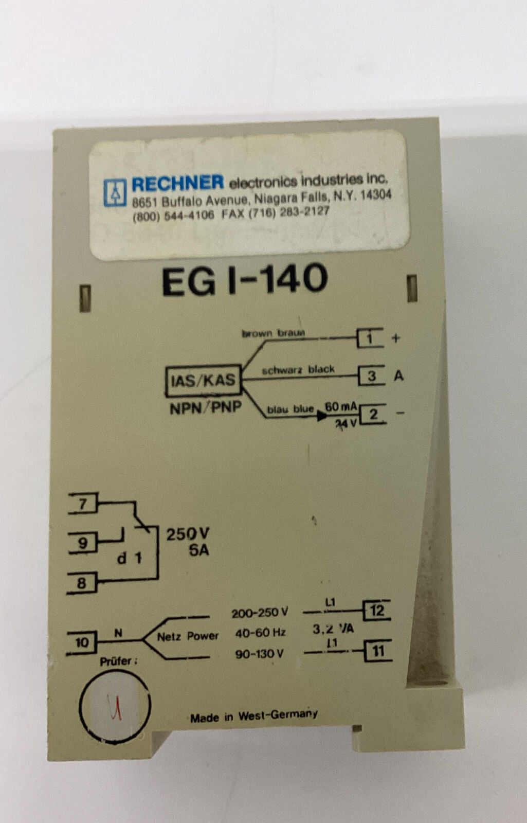 Rechner EGI-140 Safety Relay  110/220V  (YE158) - 0