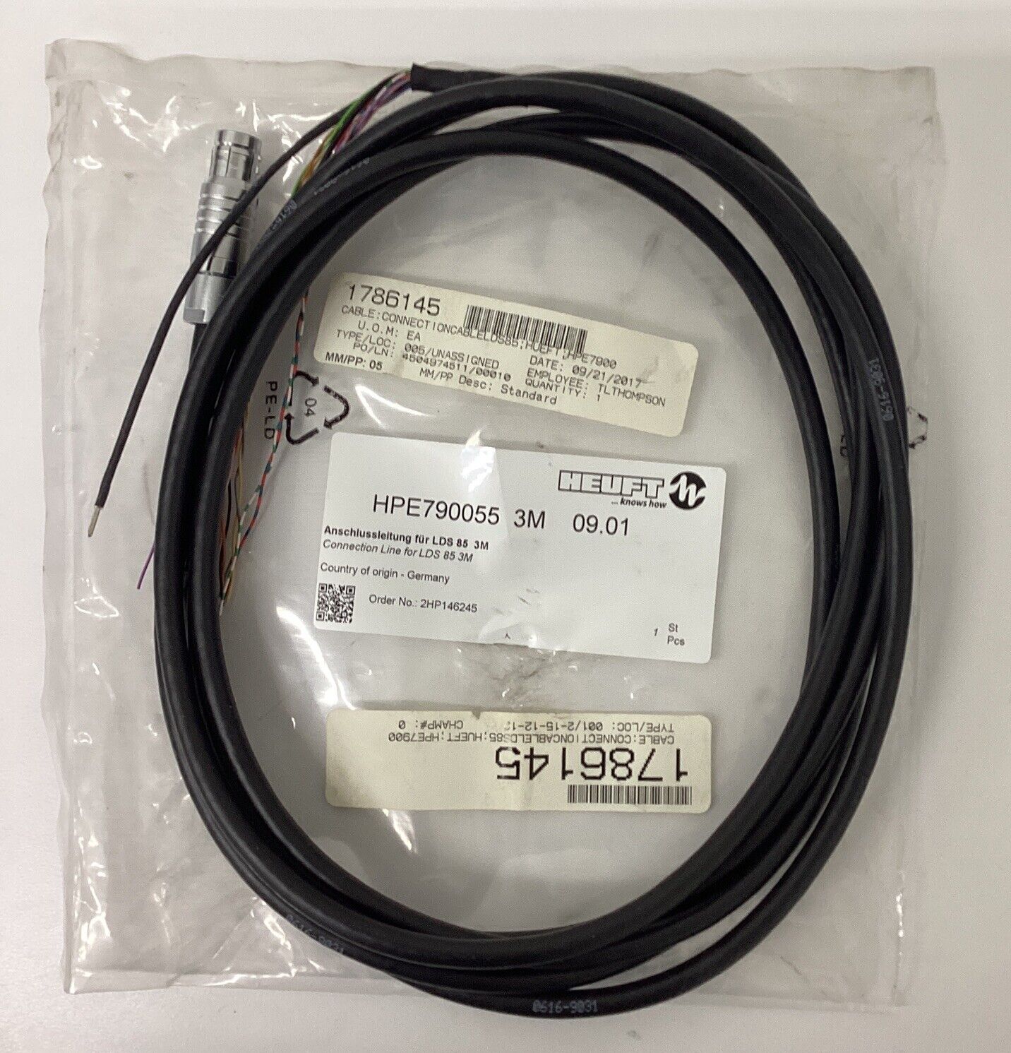 Heuft HPE790055  3-Meter Cable for LDS 85 (CBL161) - 0