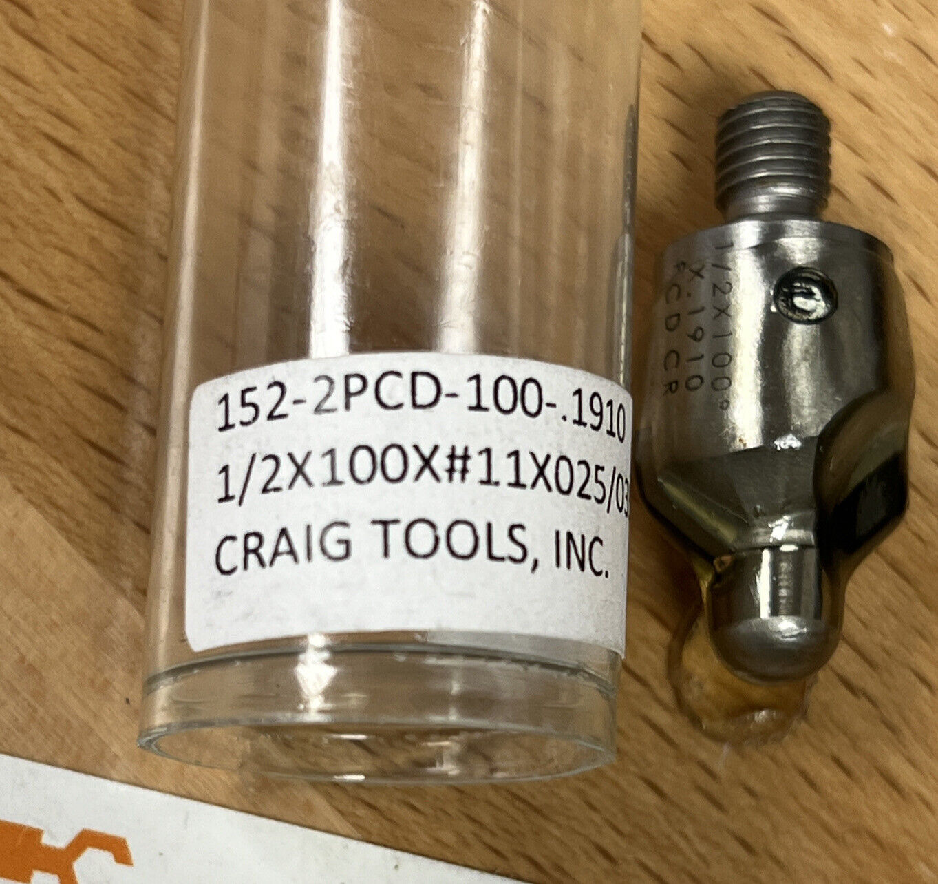 Craig Tools  152-2PCD-100-.1910 #11 2-Flute Countersink (GR131) - 0