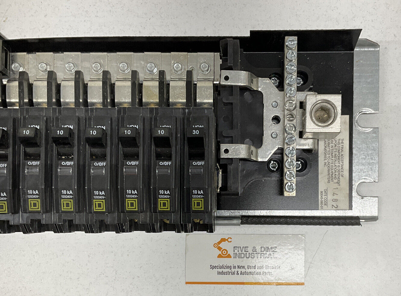Square D NQM810M1CSB8 Panelboard  100A w/ (16) DP-4075 Circuit Breakers - OV109