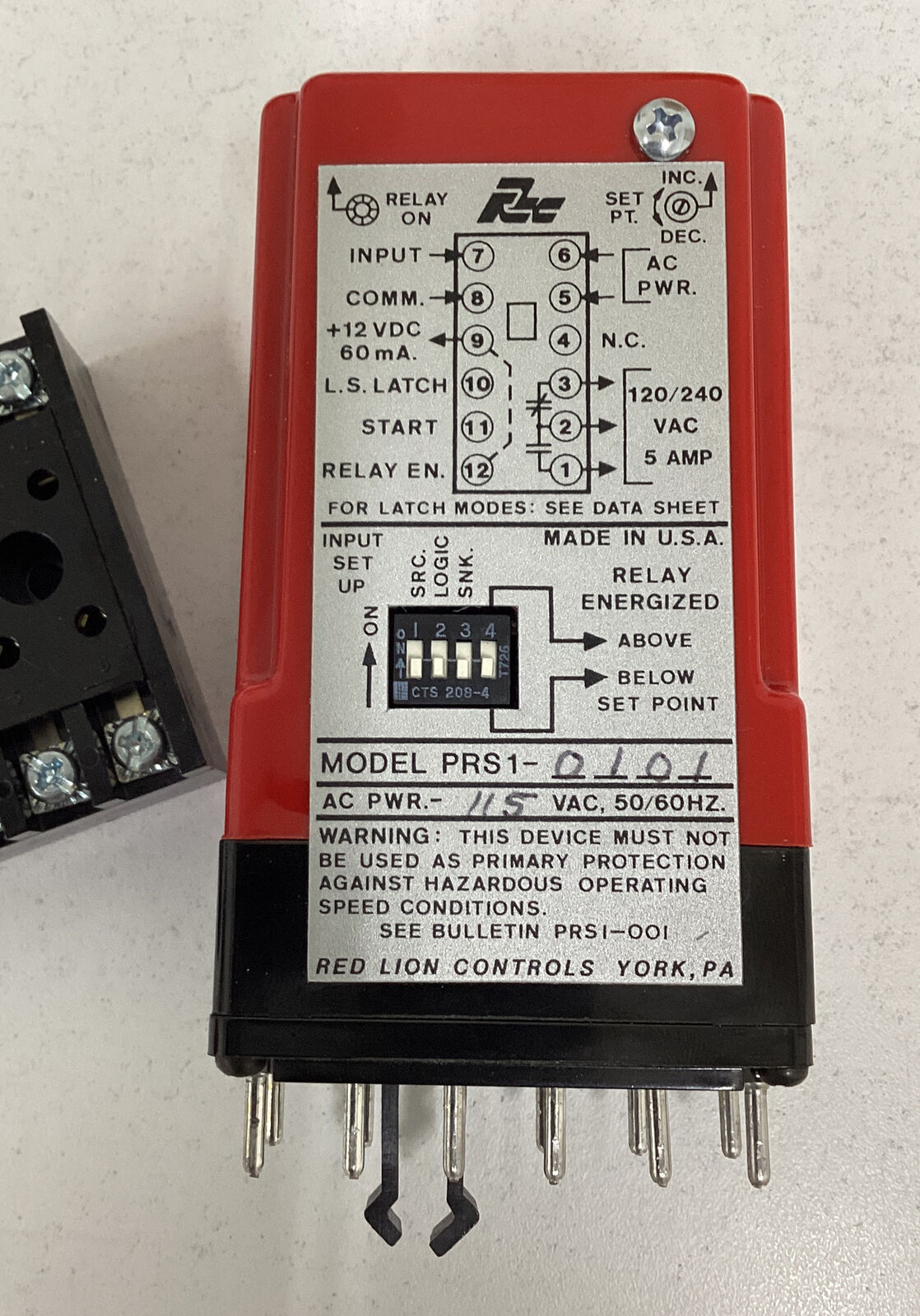 Red Lion Controls PRS1-0101 / 115VAC Relay Module w/ Base (GR225) - 0