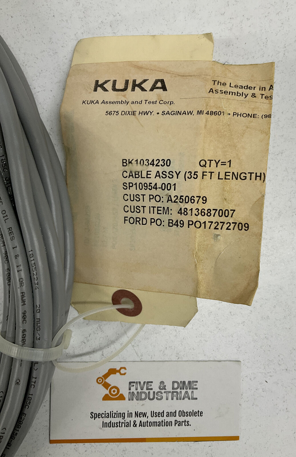 KUKA BK1034230 New Cable Assembly 35FT (CBL126)