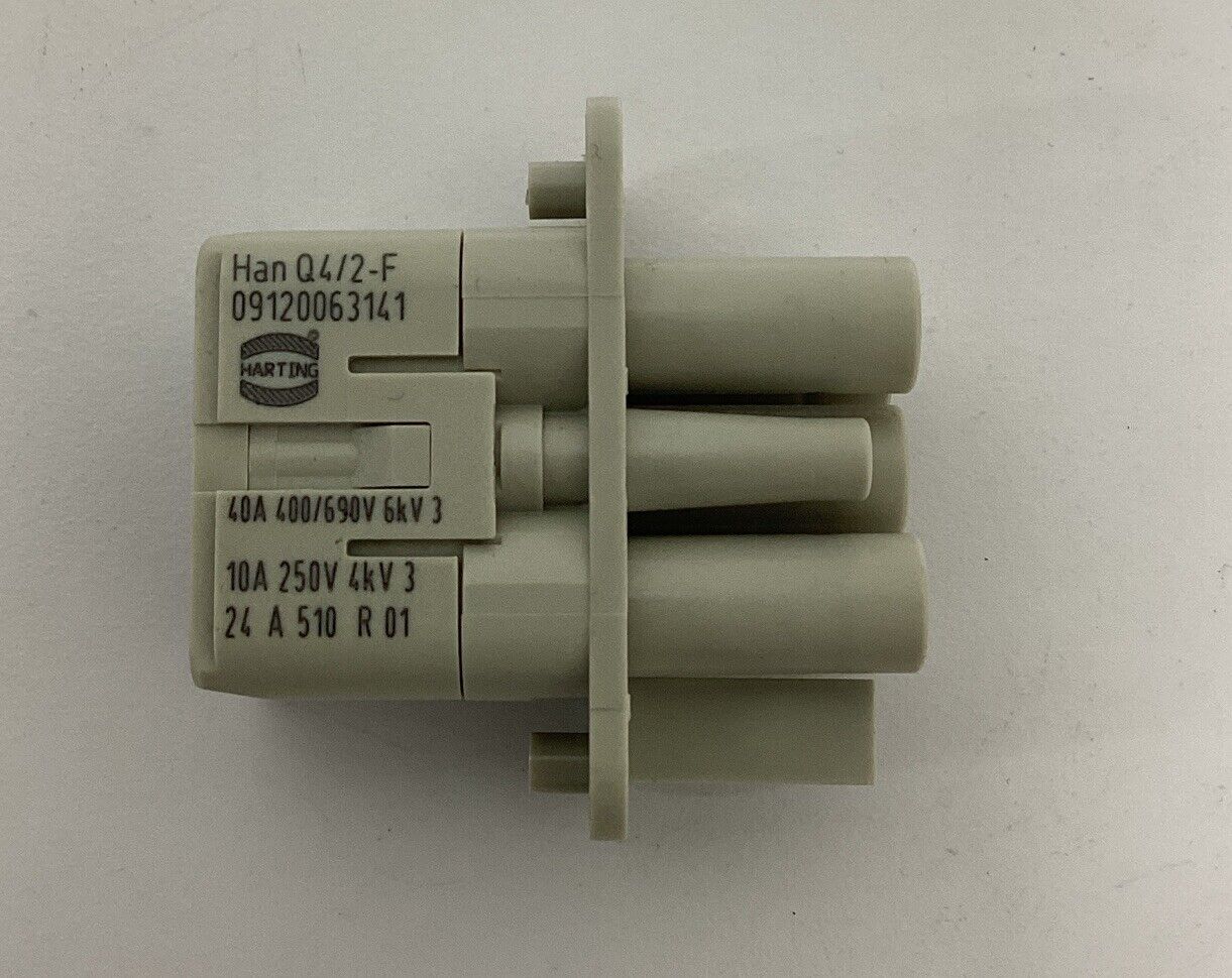 Harting 09120063141 / HAN-Q4/2-F  Heavy Duty Power Connector Insert (RE142)