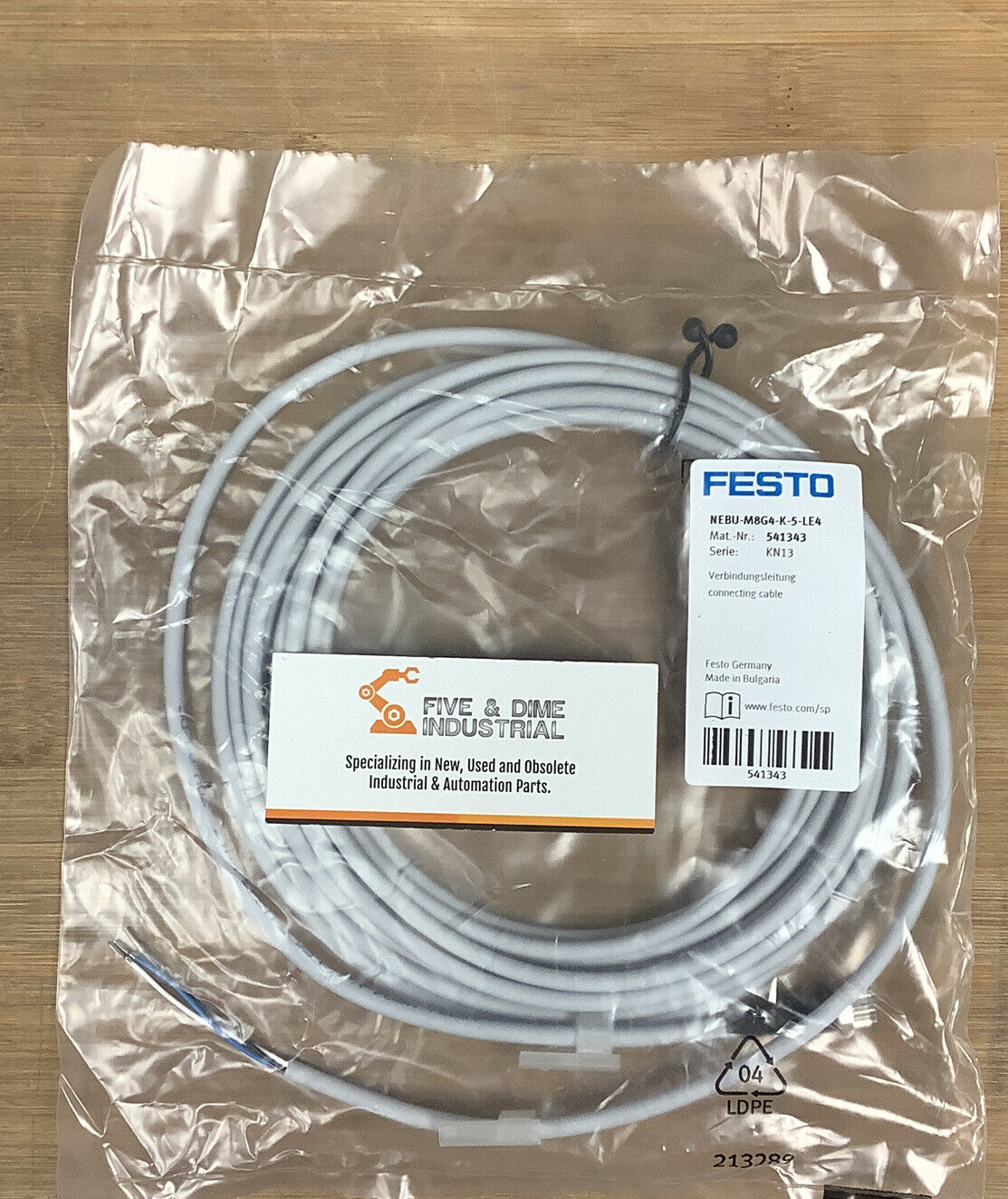 Festo NEBU-M8G4-K-5-LE4 New Connecting Cable (CL307)