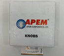 APEM MPKES90B1/4 Fluted Control Knobs Black 1/4" Shaft w/ Skirt(lot of 25)-1