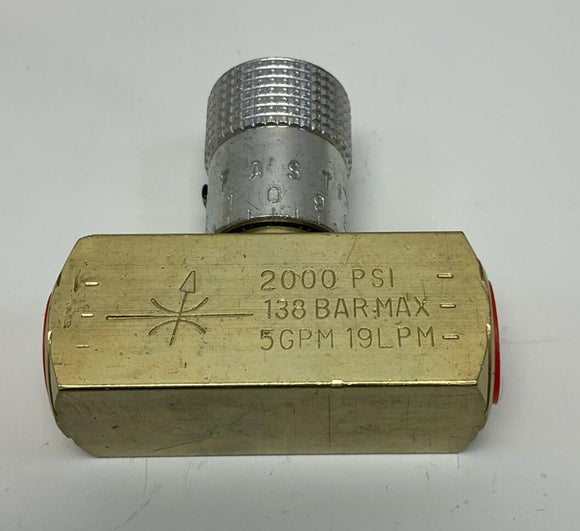 DMIC NV2M-0250N Brass Needle Valve 1/4" NPT 2000PSI