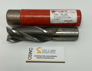 Brubaker 774783 1-1/2" Diameter x 1-1/4" Shank 3 Flute End Mill HSS