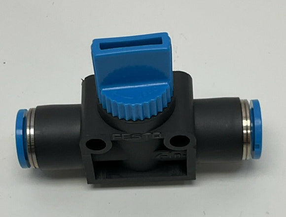 Festo HE-2-QS-8 8mm Inline Push-to-Connect Shut-Off Valve 153468