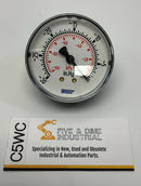 Wika 9691035 2-1/2" Gauge -30in.Hg 1/4" NPT Center Back Middle-1