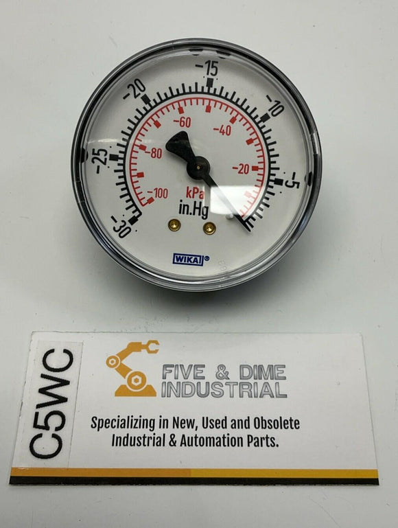 Wika 9691035 2-1/2" Gauge -30in.Hg 1/4" NPT Center Back Middle