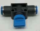 Festo HE-2-QS-8 8mm Inline Push-to-Connect Shut-Off Valve 153468-5
