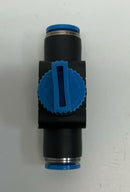 Festo HE-2-QS-8 8mm Inline Push-to-Connect Shut-Off Valve 153468-3