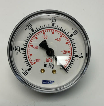 Wika 9691035 2-1/2" Gauge -30in.Hg 1/4" NPT Center Back Middle - 0