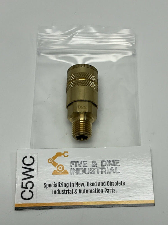 Parker B22 Quick Connect Brass Air Coupler 1/4" NPT, 300 PSI