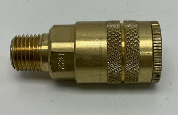 Parker B22 Quick Connect Brass Air Coupler 1/4" NPT, 300 PSI