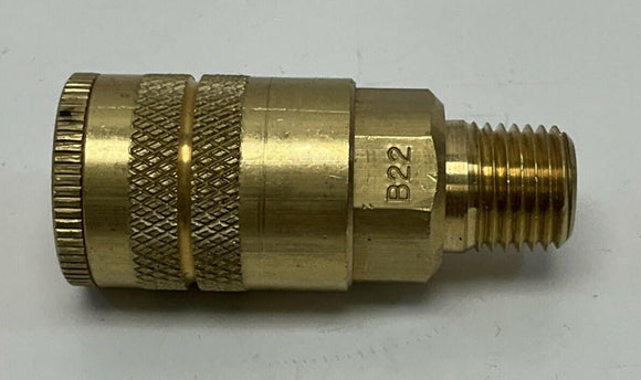 Parker B22 Quick Connect Brass Air Coupler 1/4" NPT, 300 PSI