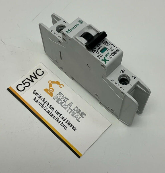 Moeller Eaton FAZ-C20/1-NA 20 Amp Circuit Breaker, 1-Pole, 48VDC, 277VAC