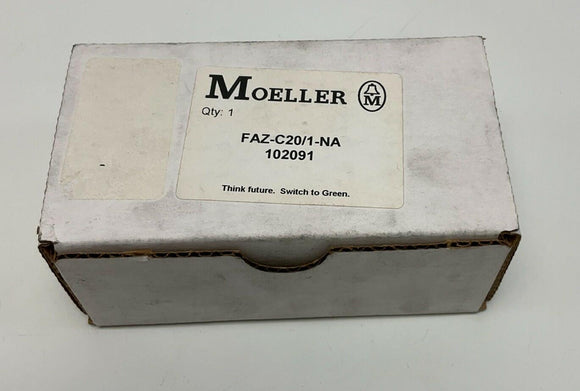 Moeller Eaton FAZ-C20/1-NA 20 Amp Circuit Breaker, 1-Pole, 48VDC, 277VAC