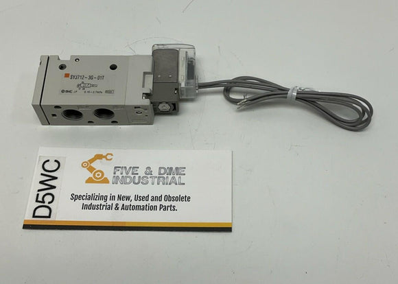 SMC SYJ12-3G-01T 110/115VAC Solenoid Pilot Valve, Normally Open