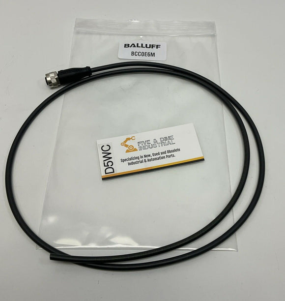 Balluff BCC0E6M M12 Female Straight 5-Pin, 4-Wire Single End Cable 1-Meter