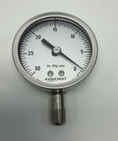 Ashcroft 25-1009-SW-02L 2-1/2" 1/4" NPT Gauge 316 Tube & Socket 30inHg - 0 PSI-2