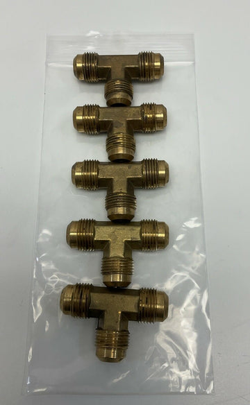 OEM Hydraulic 2603-08-08-08-B  1/2" JIC Male "T" "Tee" Brass Fitting. 5-Pack - 0