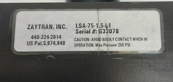 Zaytran LSA-75-1.5-L1 Linear Straight Actuator Locating Pin Cylinder