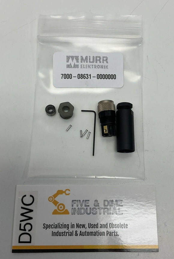 Murr 7000-08631-0000000 M8 Female Field Connector, 4-Pole, Screw Terminals