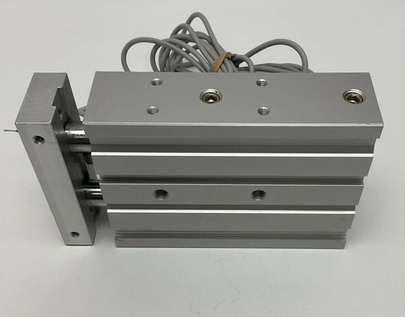 SMC CXSL32-50 Dual Rod Guided Air Cylinder w/ D-Y7BA Reed Switches