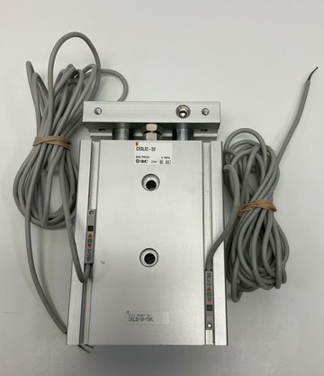 SMC CXSL32-50 Dual Rod Guided Air Cylinder w/ D-Y7BA Reed Switches - 0