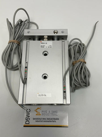 SMC CXSL32-50 Dual Rod Guided Air Cylinder w/ D-Y7BA Reed Switches