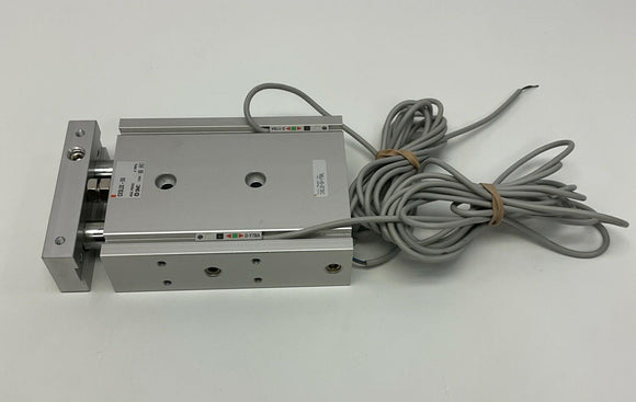 SMC CXSL32-50 Dual Rod Guided Air Cylinder w/ D-Y7BA Reed Switches